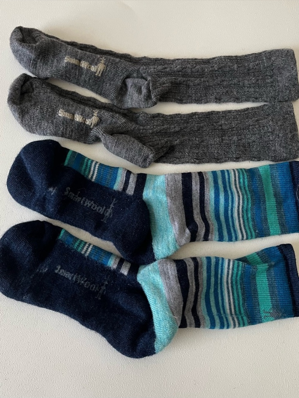 Smartwool Womens Socks Printed Teal And Gray